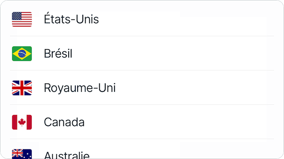 how-to-change-your-ip-address-vpn Une liste de pays avec serveurs VPN.